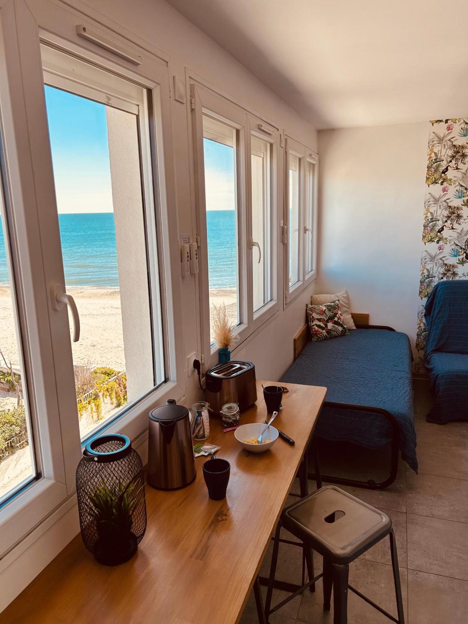 פאלאבה-לה-פלו Estudio 1Ere Ligne Vue Mer ,Place De Parking Privee Acces A La Plage De La Residence 3Eme Etage מראה חיצוני תמונה