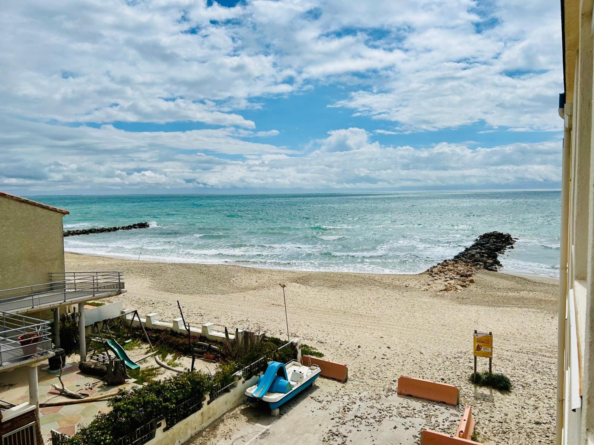 פאלאבה-לה-פלו Estudio 1Ere Ligne Vue Mer ,Place De Parking Privee Acces A La Plage De La Residence 3Eme Etage מראה חיצוני תמונה