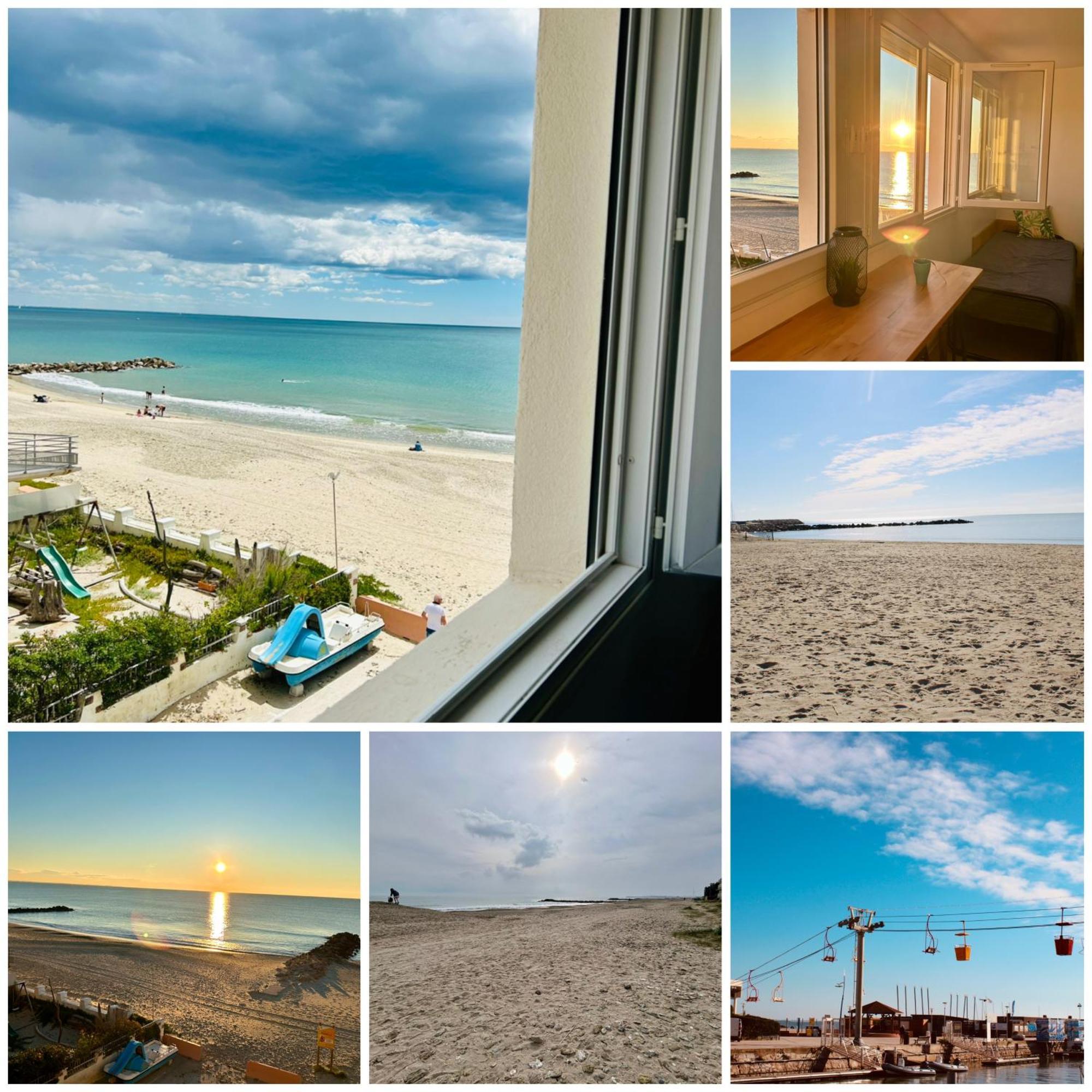 פאלאבה-לה-פלו Estudio 1Ere Ligne Vue Mer ,Place De Parking Privee Acces A La Plage De La Residence 3Eme Etage מראה חיצוני תמונה